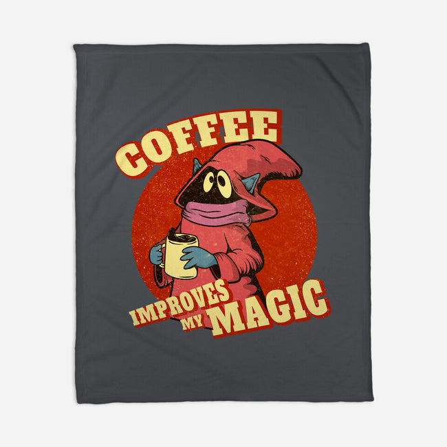 Coffee Improves My Magic-none fleece blanket-leepianti