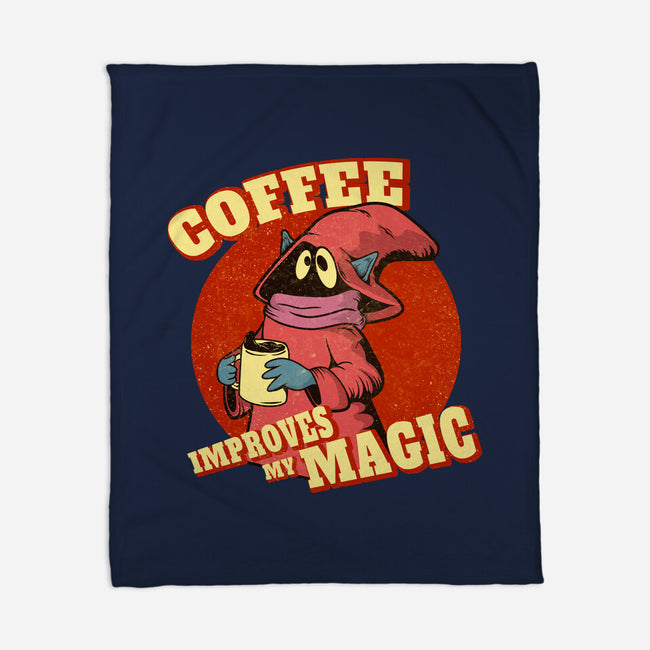 Coffee Improves My Magic-none fleece blanket-leepianti