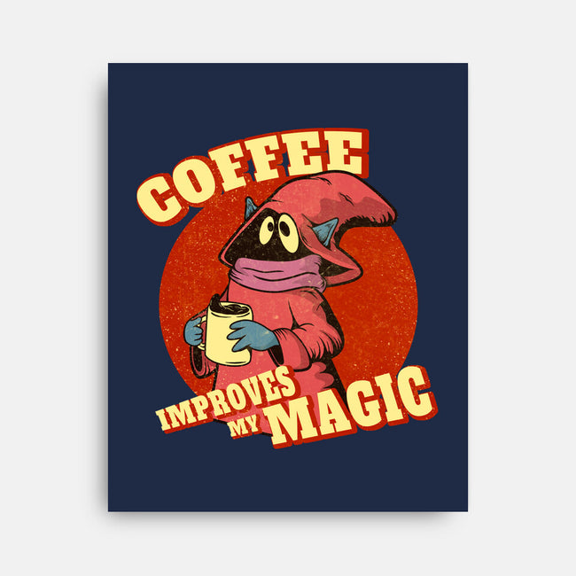 Coffee Improves My Magic-none stretched canvas-leepianti