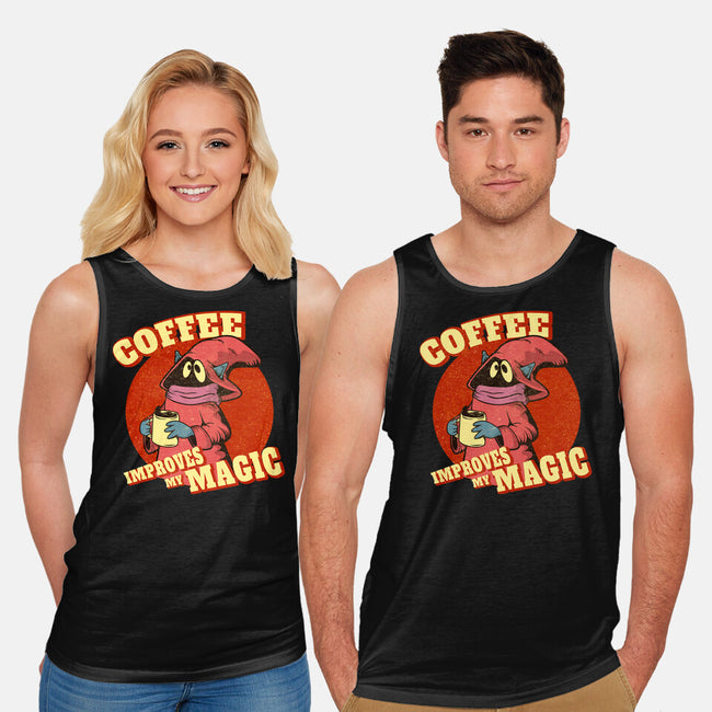 Coffee Improves My Magic-unisex basic tank-leepianti