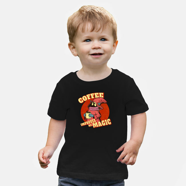 Coffee Improves My Magic-baby basic tee-leepianti