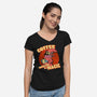 Coffee Improves My Magic-womens v-neck tee-leepianti