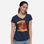 Coffee Improves My Magic-womens v-neck tee-leepianti