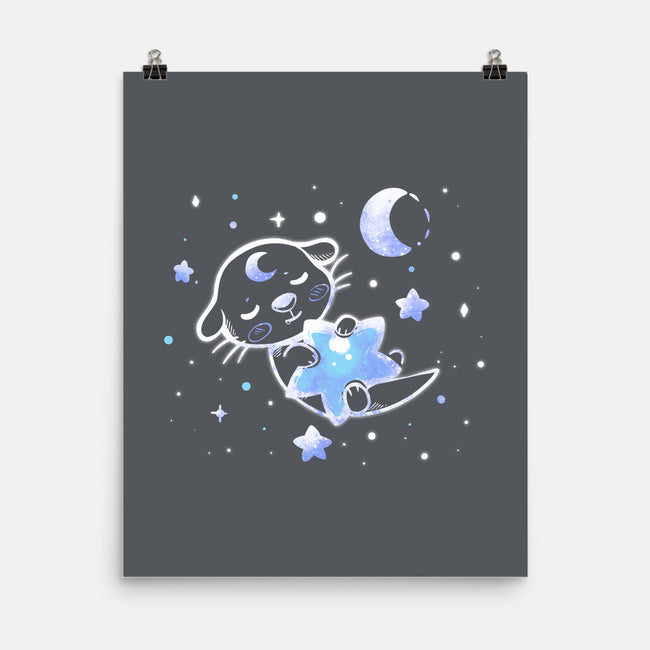 Otter In The Stars-none matte poster-TechraNova