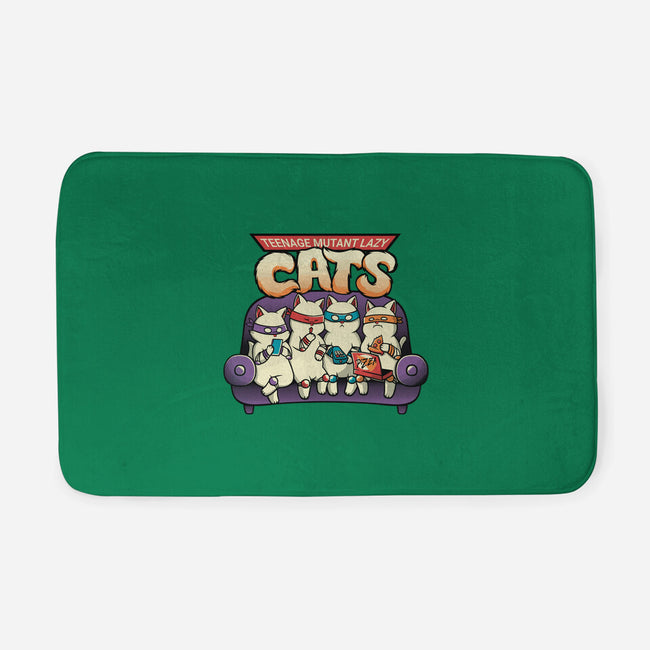 Teenage Mutant Lazy Cats-none memory foam bath mat-tobefonseca