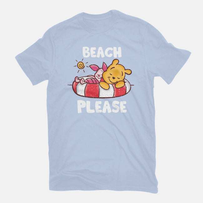 Beach Please Pooh-mens heavyweight tee-turborat14