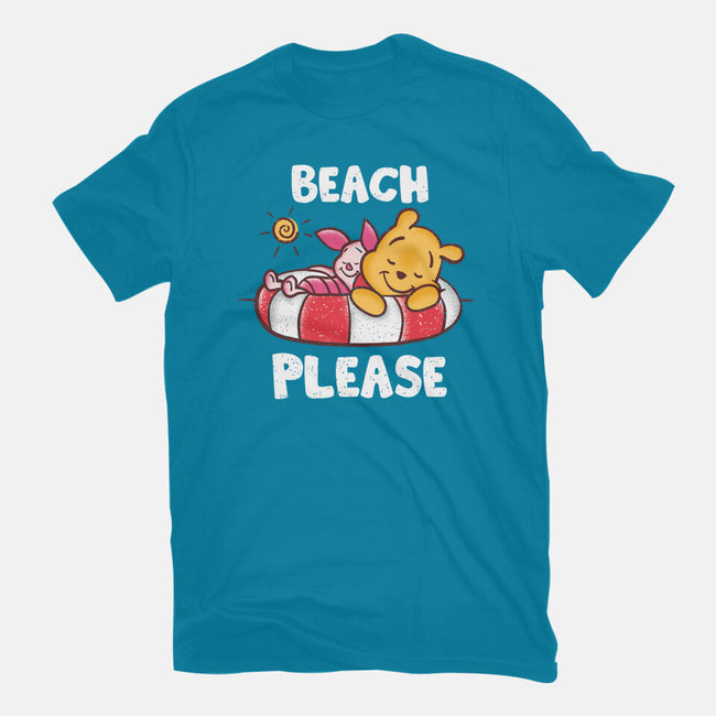 Beach Please Pooh-mens heavyweight tee-turborat14
