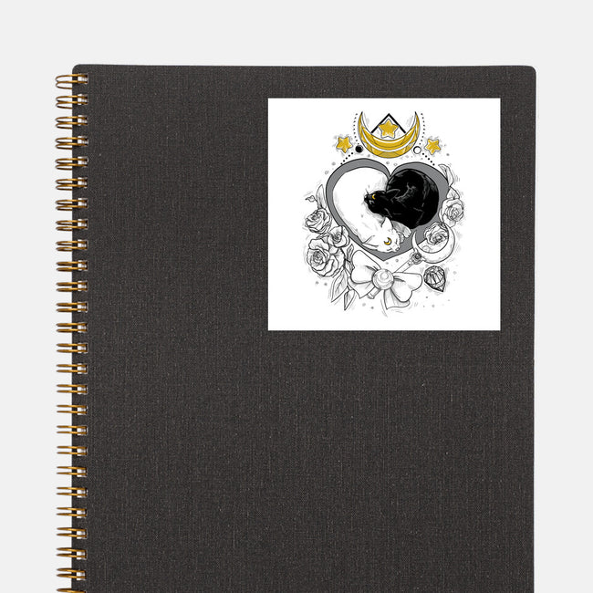 The Moon Cats-none glossy sticker-ellr