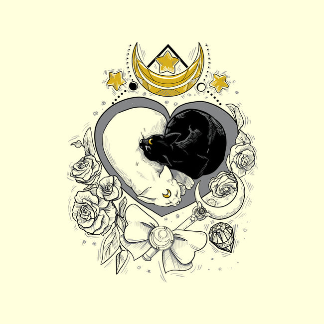 The Moon Cats-none glossy sticker-ellr
