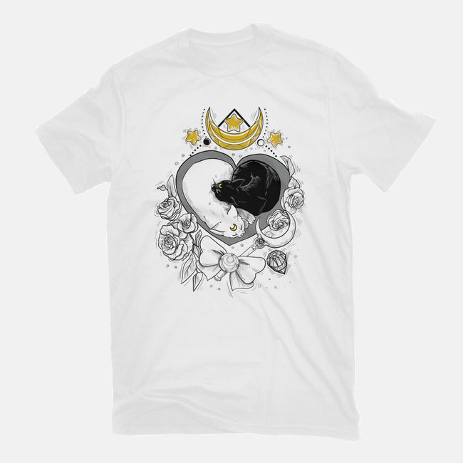The Moon Cats-unisex basic tee-ellr