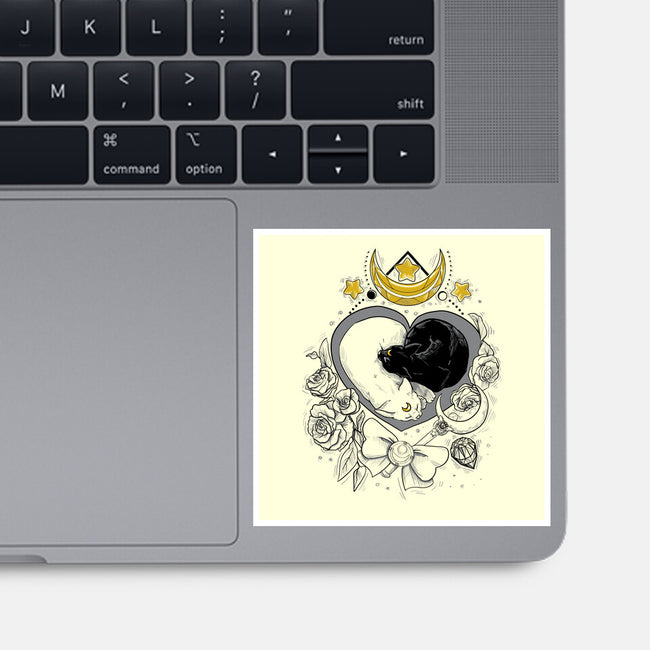 The Moon Cats-none glossy sticker-ellr