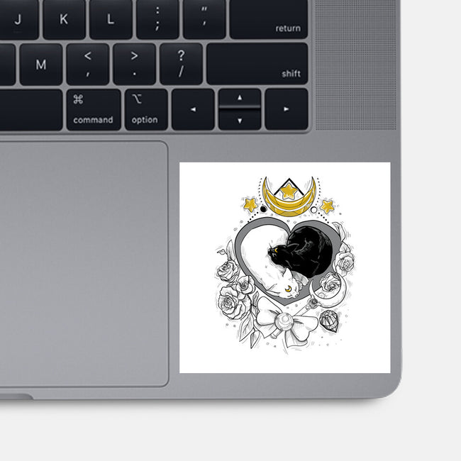 The Moon Cats-none glossy sticker-ellr