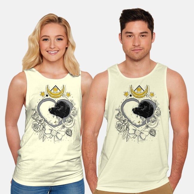 The Moon Cats-unisex basic tank-ellr