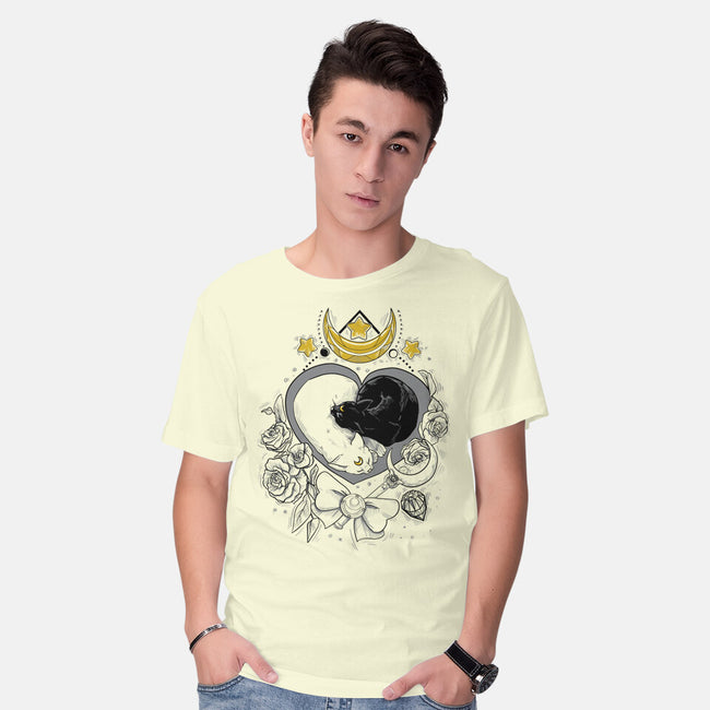 The Moon Cats-mens basic tee-ellr