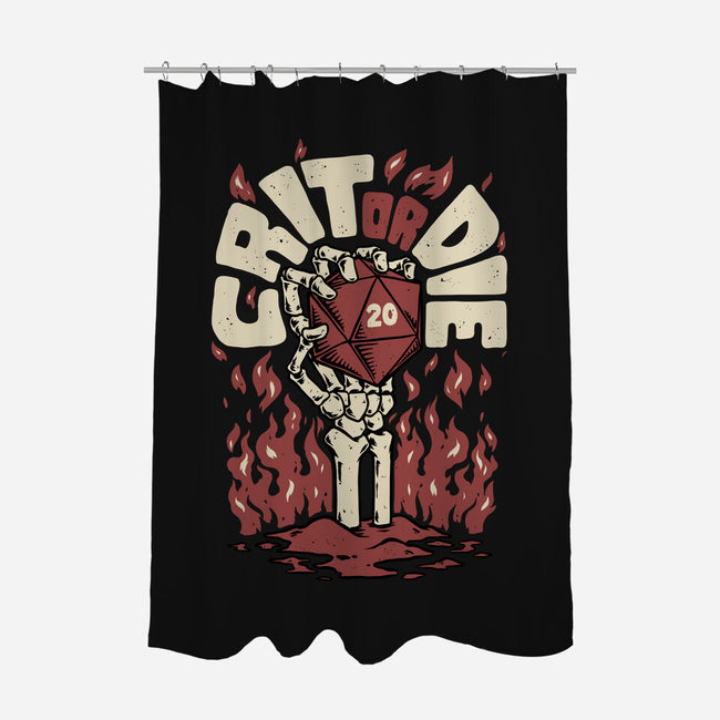 Crit Or Die-none polyester shower curtain-Studio Mootant
