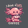 I Drink Alotl Coffee-none removable cover w insert throw pillow-TechraNova