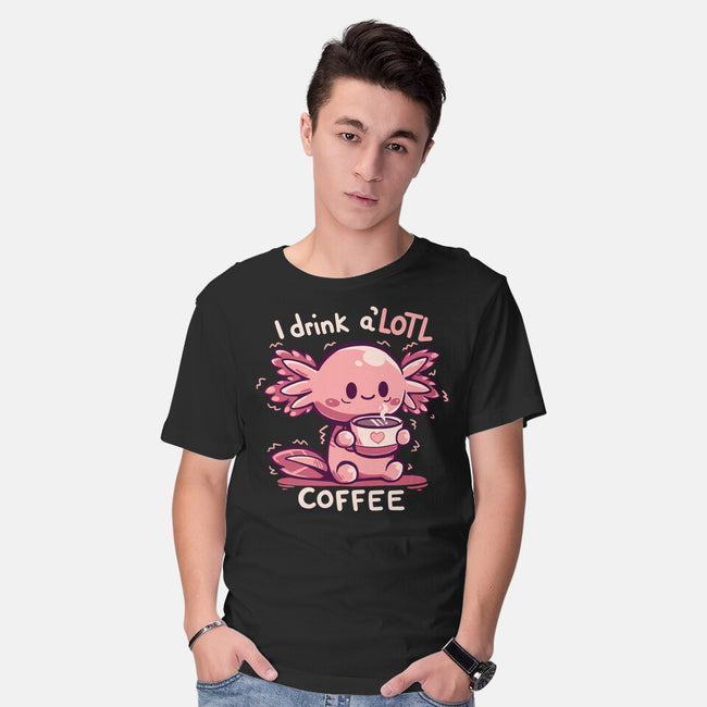 I Drink Alotl Coffee-mens basic tee-TechraNova