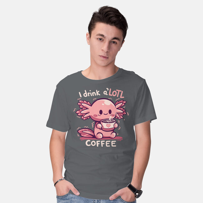 I Drink Alotl Coffee-mens basic tee-TechraNova