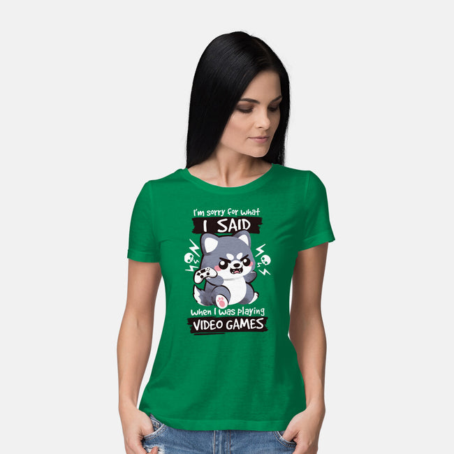Angry Gamer-womens basic tee-NemiMakeit