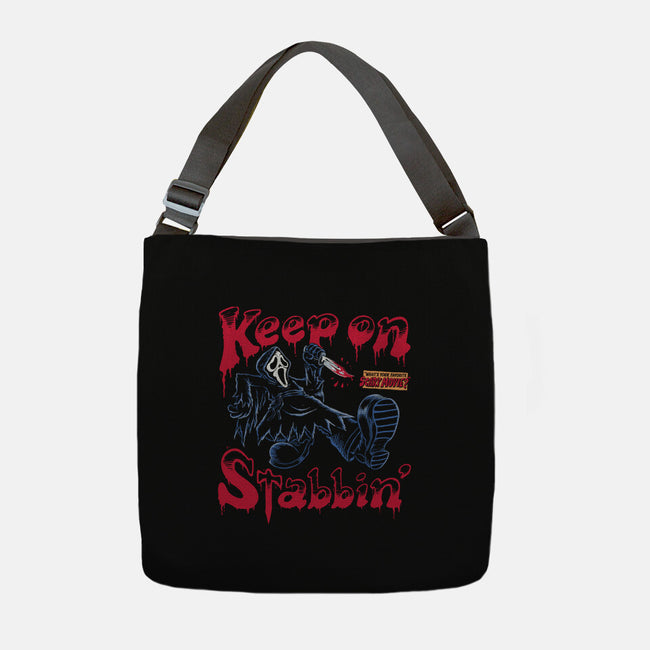 Keep On Stabbin Ghost-none adjustable tote bag-yellovvjumpsuit