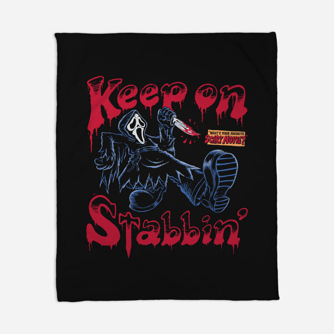 Keep On Stabbin Ghost-none fleece blanket-yellovvjumpsuit