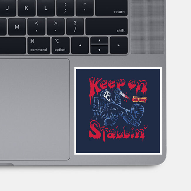 Keep On Stabbin Ghost-none glossy sticker-yellovvjumpsuit