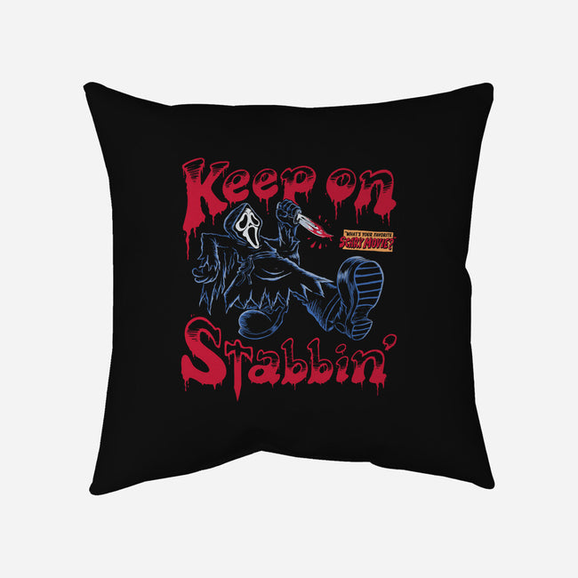 Keep On Stabbin Ghost-none removable cover throw pillow-yellovvjumpsuit