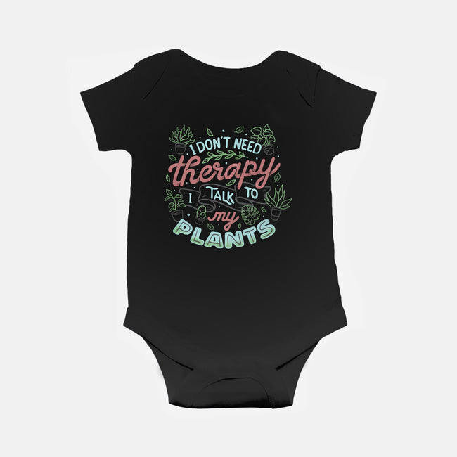 I Talk To My Plants-baby basic onesie-tobefonseca