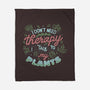 I Talk To My Plants-none fleece blanket-tobefonseca