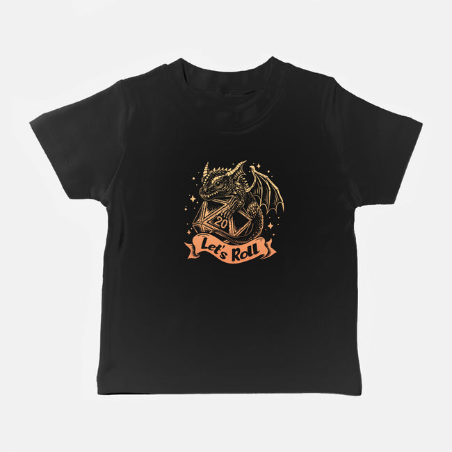 Let's Roll Dragon-baby basic tee-marsdkart