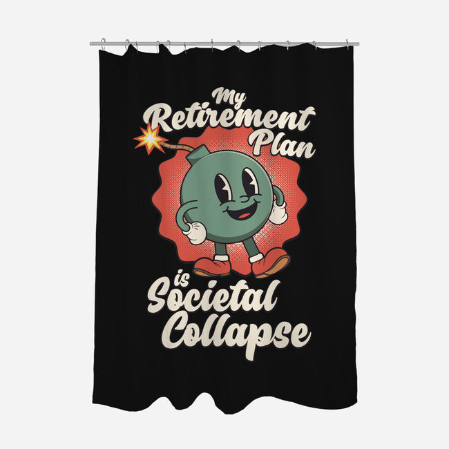 Societal Collapse-none polyester shower curtain-RoboMega
