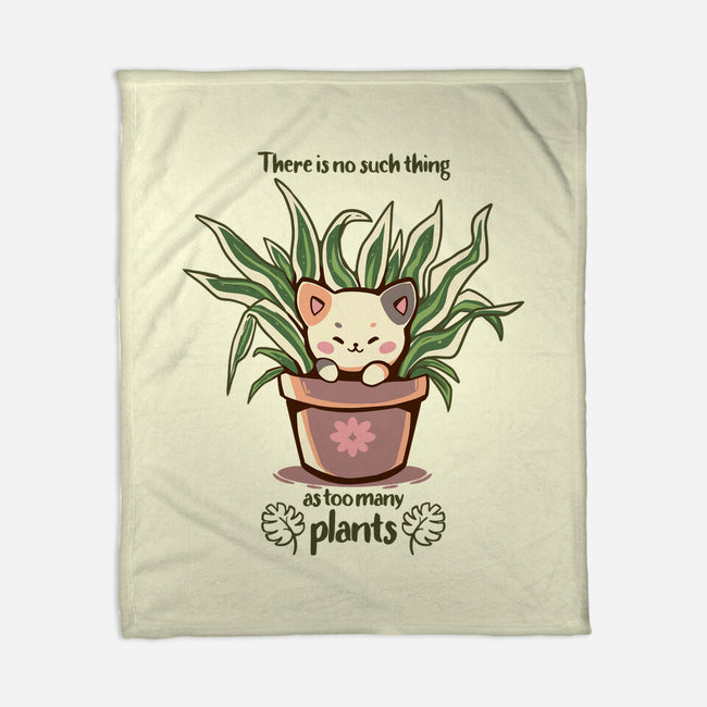 No Such Thing As Too Many Plants-none fleece blanket-TechraNova