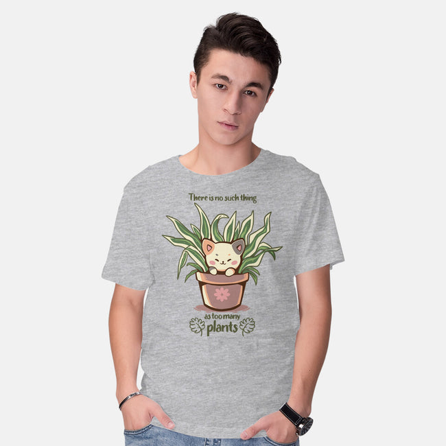 No Such Thing As Too Many Plants-mens basic tee-TechraNova