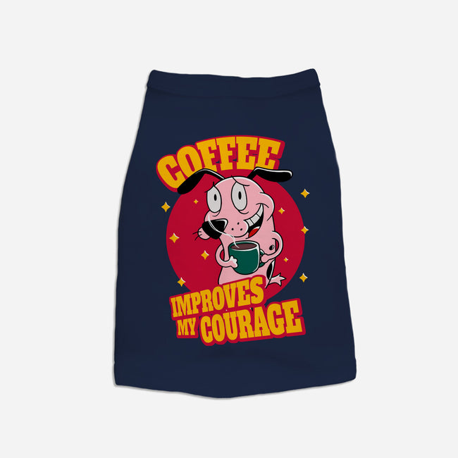 Coffee Improves My Courage-dog basic pet tank-leepianti