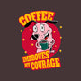 Coffee Improves My Courage-none removable cover w insert throw pillow-leepianti