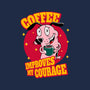 Coffee Improves My Courage-youth basic tee-leepianti