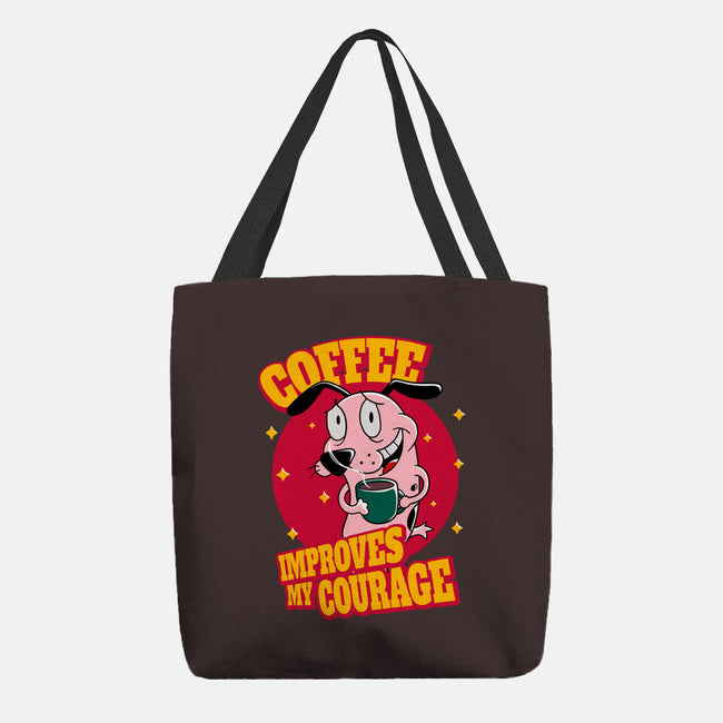 Coffee Improves My Courage-none basic tote bag-leepianti