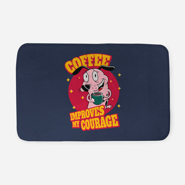 Coffee Improves My Courage-none memory foam bath mat-leepianti