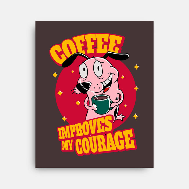 Coffee Improves My Courage-none stretched canvas-leepianti