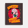 Coffee Improves My Courage-none stretched canvas-leepianti