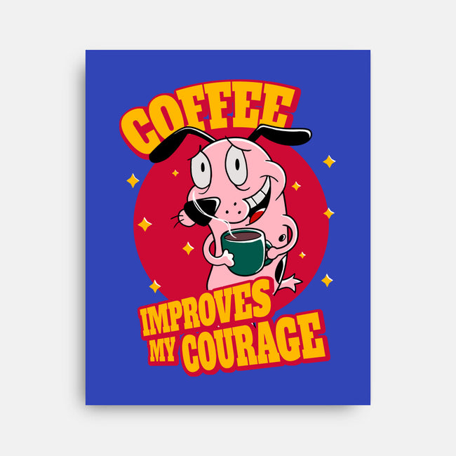 Coffee Improves My Courage-none stretched canvas-leepianti