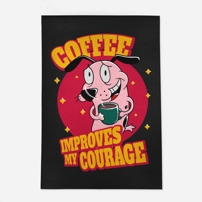 Coffee Improves My Courage-none indoor rug-leepianti