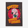 Coffee Improves My Courage-none indoor rug-leepianti