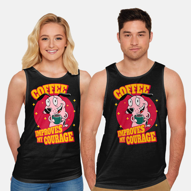 Coffee Improves My Courage-unisex basic tank-leepianti