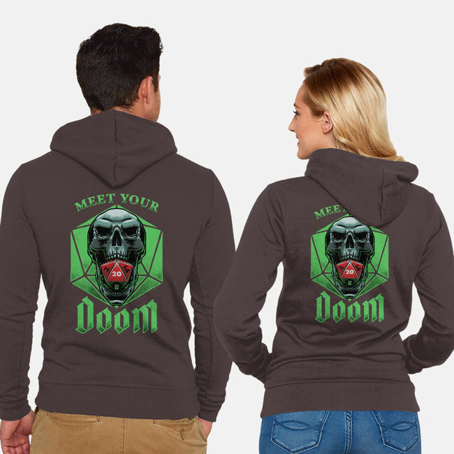Meet Your Doom-unisex zip-up sweatshirt-Studio Mootant