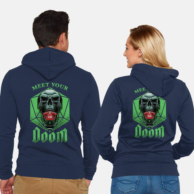 Meet Your Doom-unisex zip-up sweatshirt-Studio Mootant