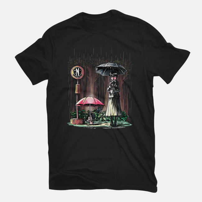 My Neighbor Wednesday-womens fitted tee-zascanauta