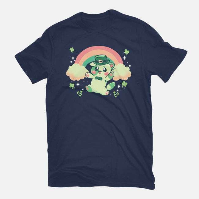 Shamrock Kitty-unisex basic tee-TechraNova