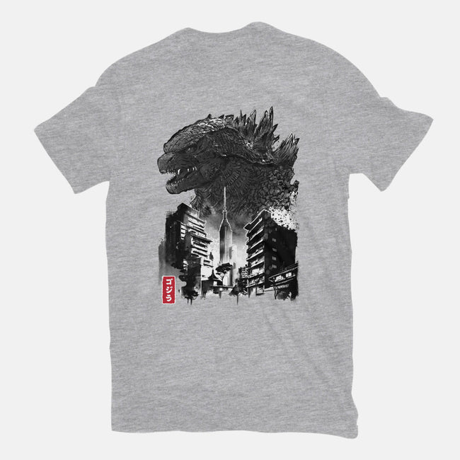 Godzilla Sumi-e-youth basic tee-DrMonekers