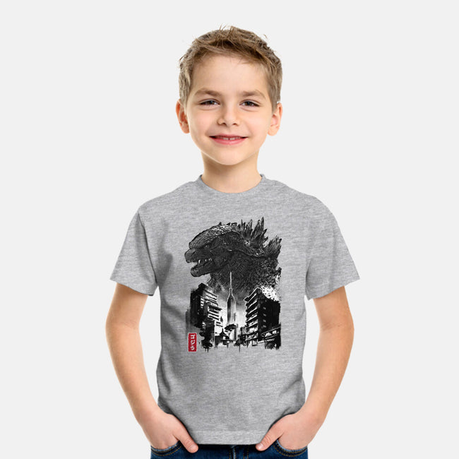 Godzilla Sumi-e-youth basic tee-DrMonekers